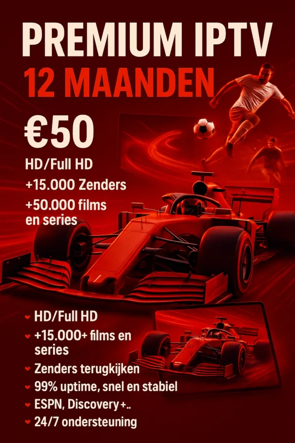 12 Maanden Premium IPTV abonnement